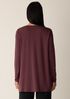 Fine Stretch Jersey Knit V-Neck Long Top