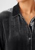 Velvet Classic Collar Long Shirt