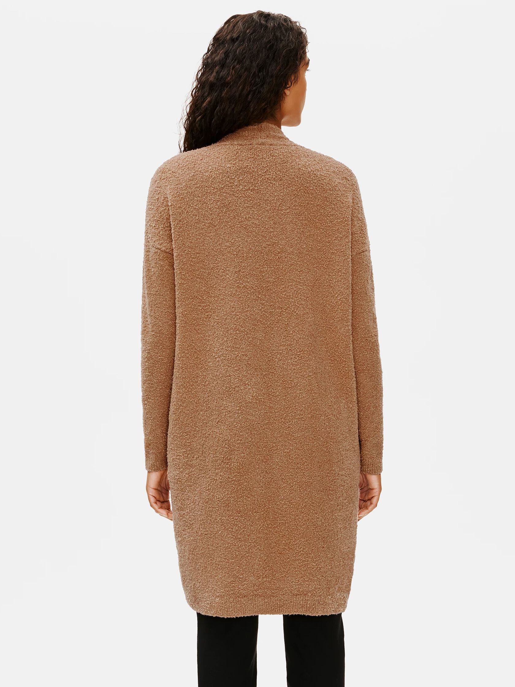 Organic Cotton Boucle Long Cardigan