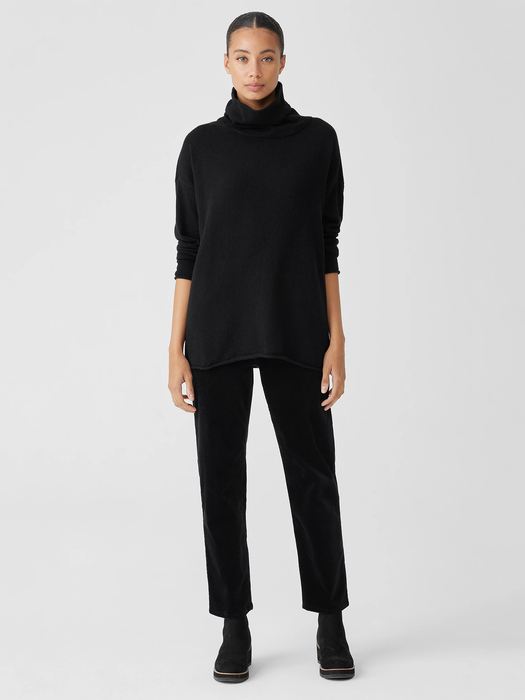 Cotton and Recycled Cashmere Turtleneck Top