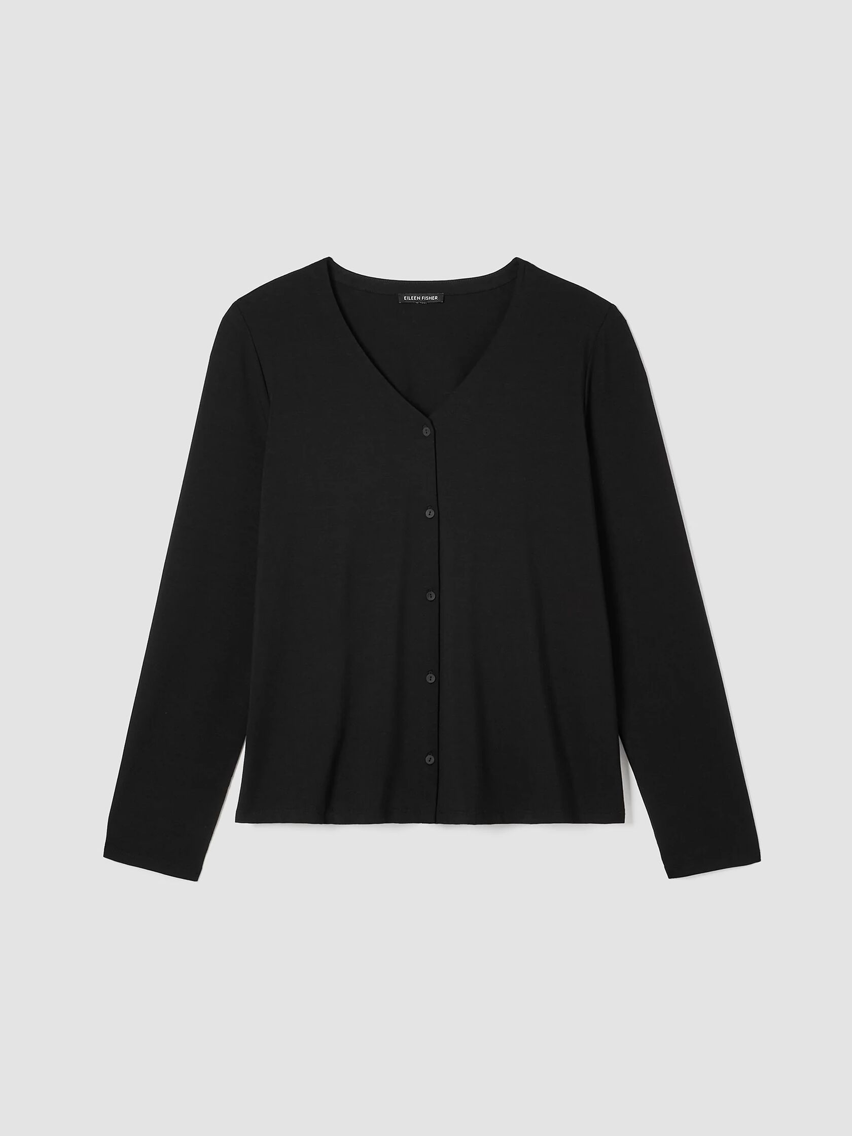 Stretch Jersey Knit V-Neck Shirt
