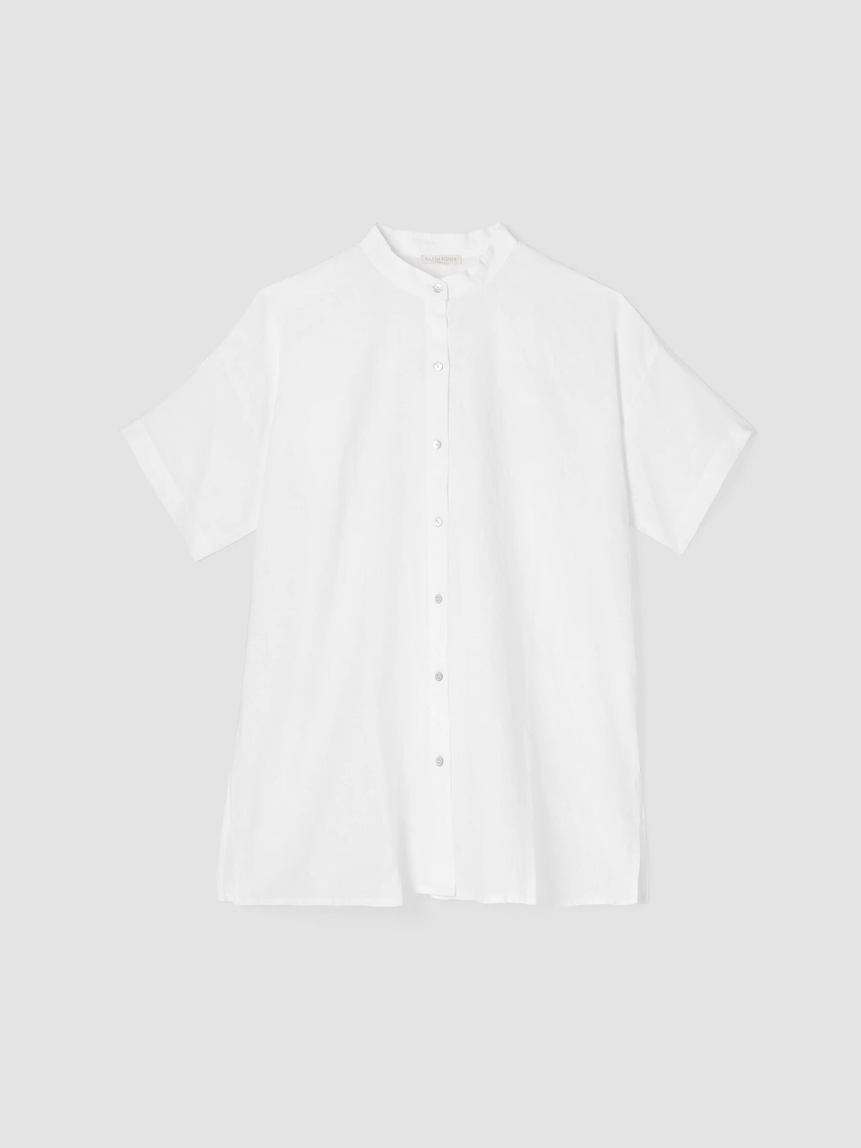 Handkerchief Linen Short-Sleeve Long Shirt