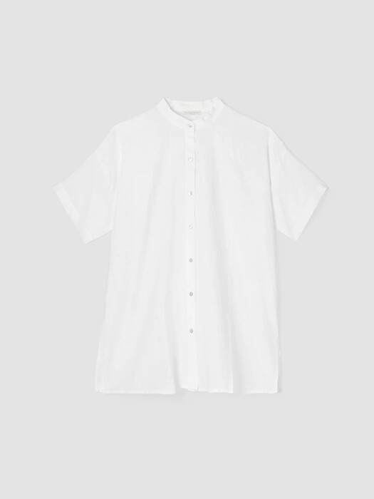 Handkerchief Linen Short-Sleeve Long Shirt