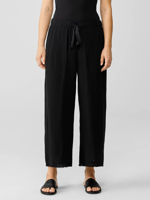 Organic Cotton Gauze Wide-Leg Pant