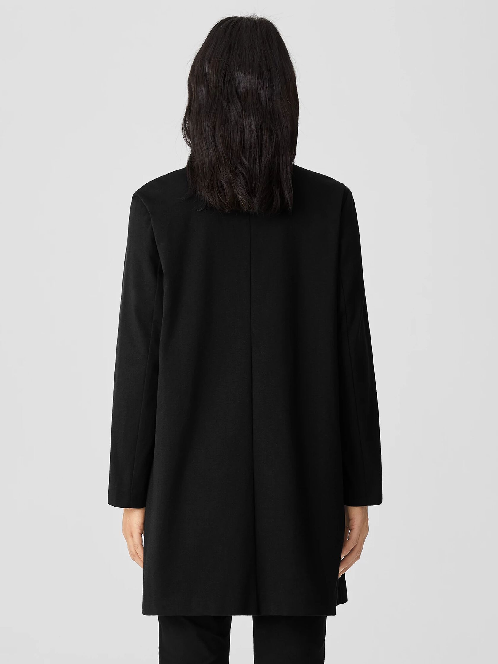 Cotton Ponte Long Blazer