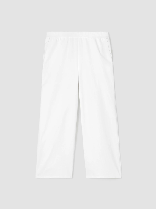 Cotton Blend Ponte Wide-Leg Pant