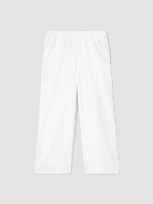Cotton Blend Ponte Wide-Leg Pant