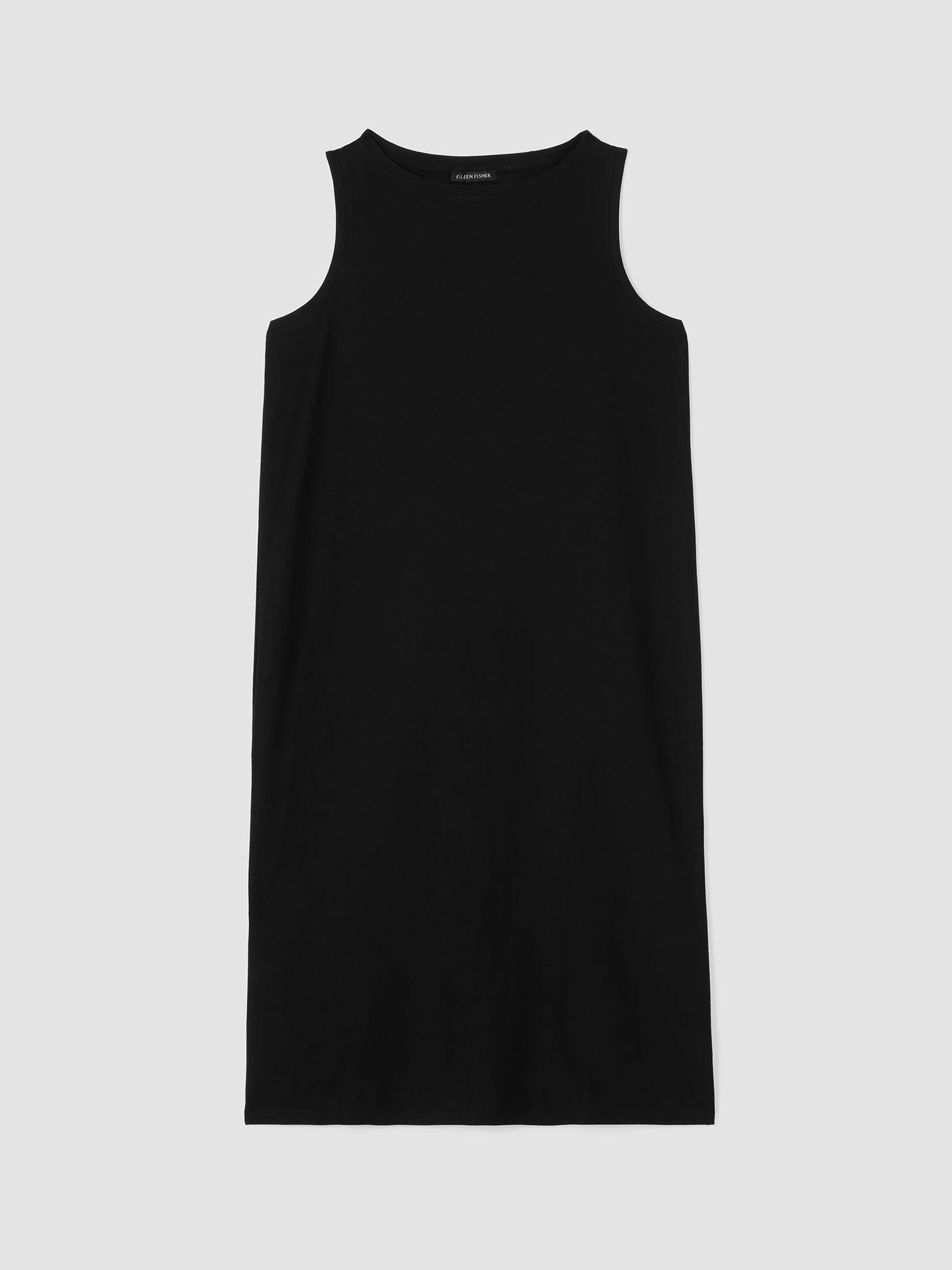 Washable Stretch Crepe Bateau Neck Dress