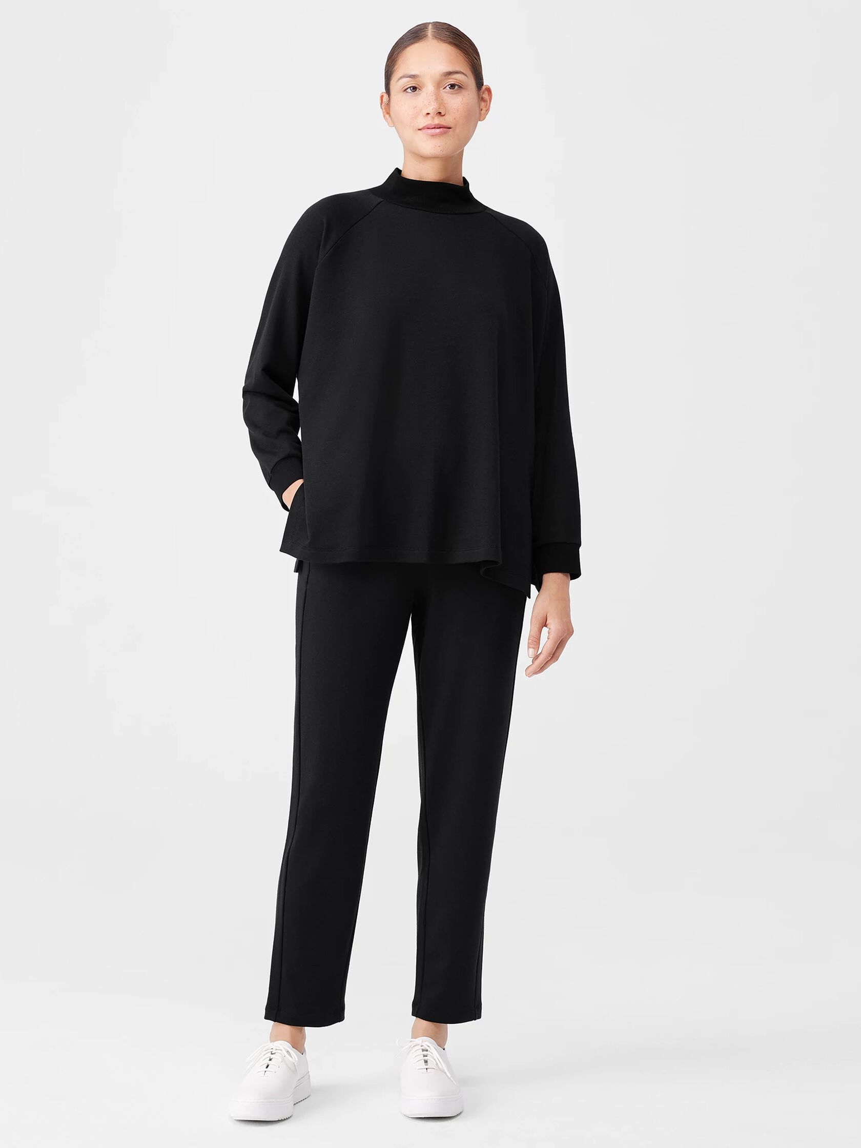 Cozy Brushed Terry Hug Turtleneck Top