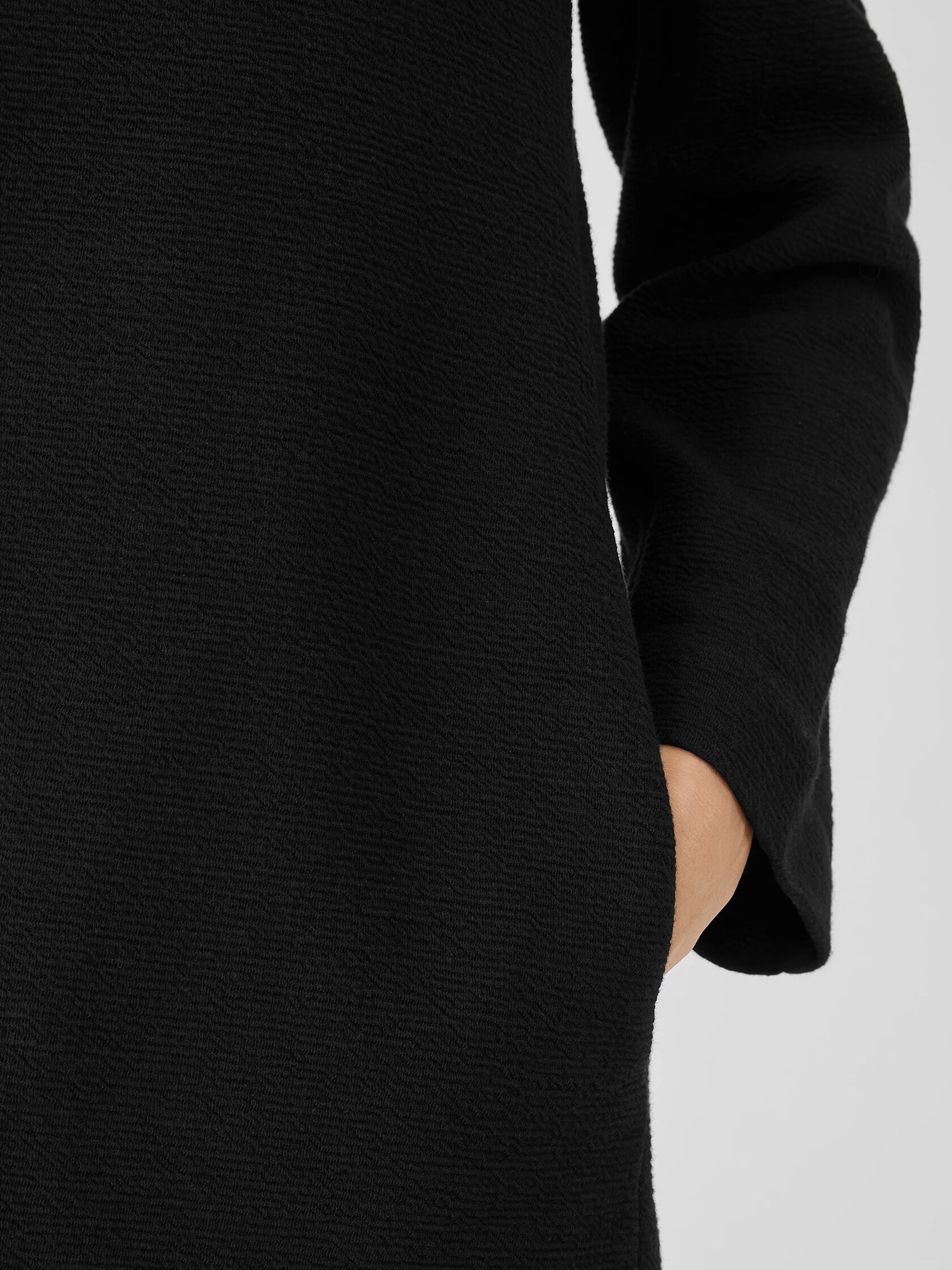 Crinkled Organic Cotton Knit Jacket
