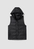 Eggshell Recycled Nylon Vest with Removable Hood