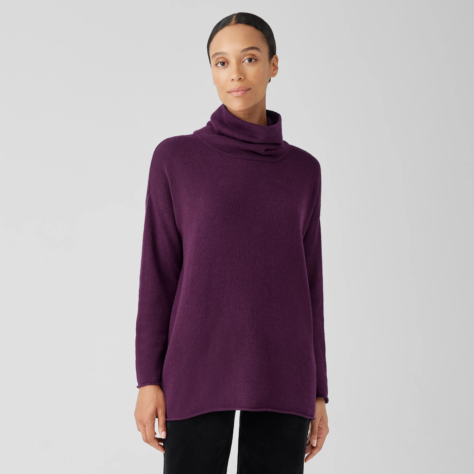Recycled Cashmere Turtleneck Top 