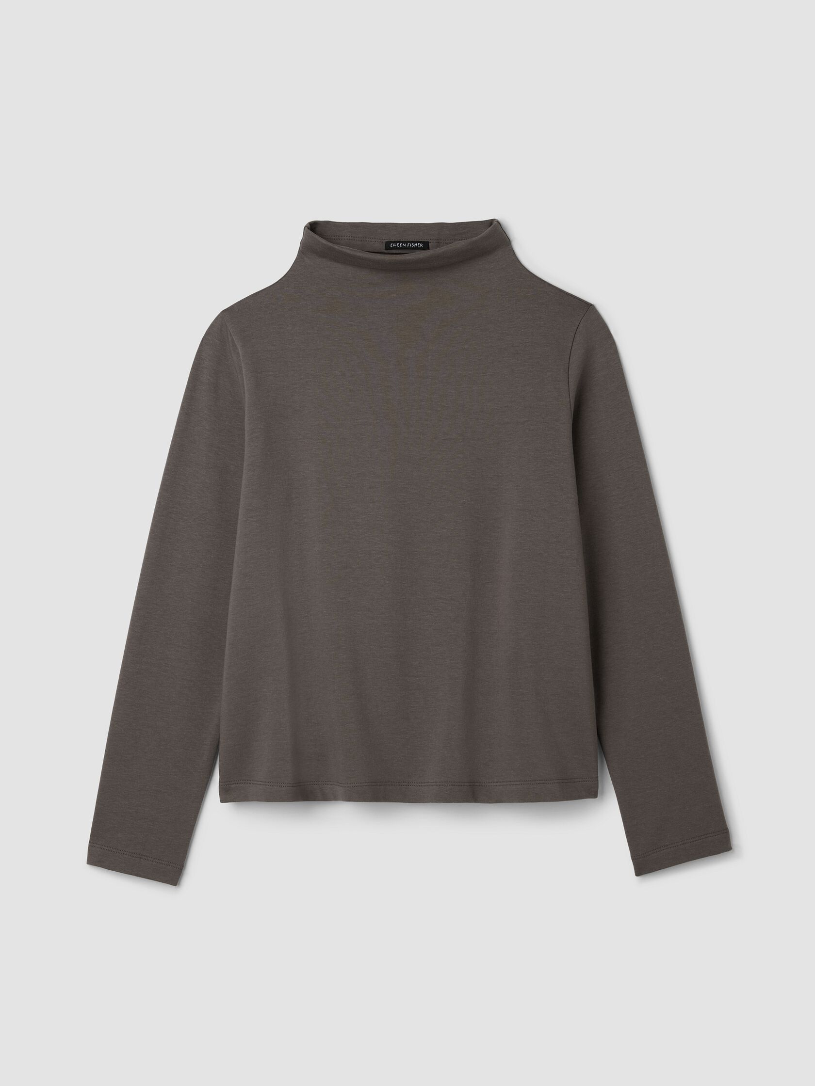 Cozy Brushed Terry Hug Funnel Neck Top