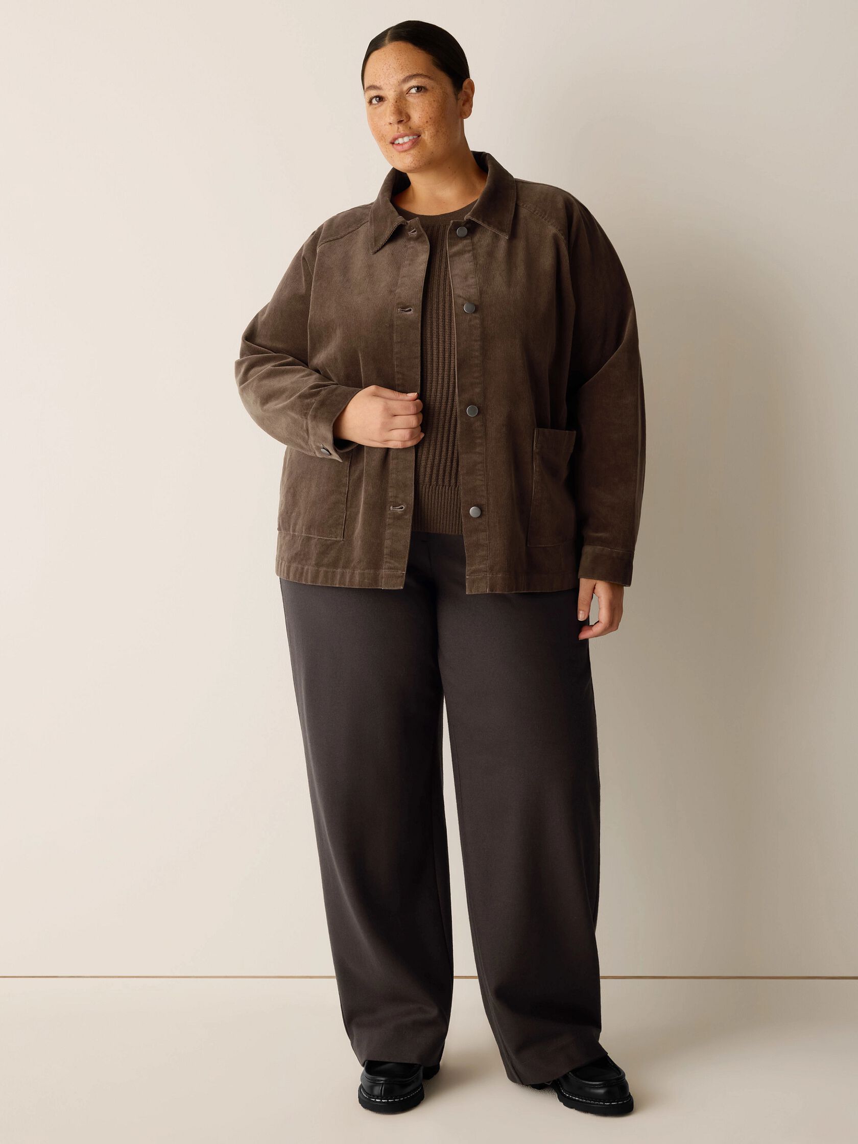 Organic Cotton Corduroy Classic Collar Jacket