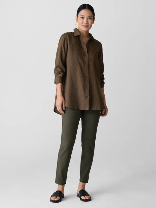 Washable Stretch Crepe Slim Pant