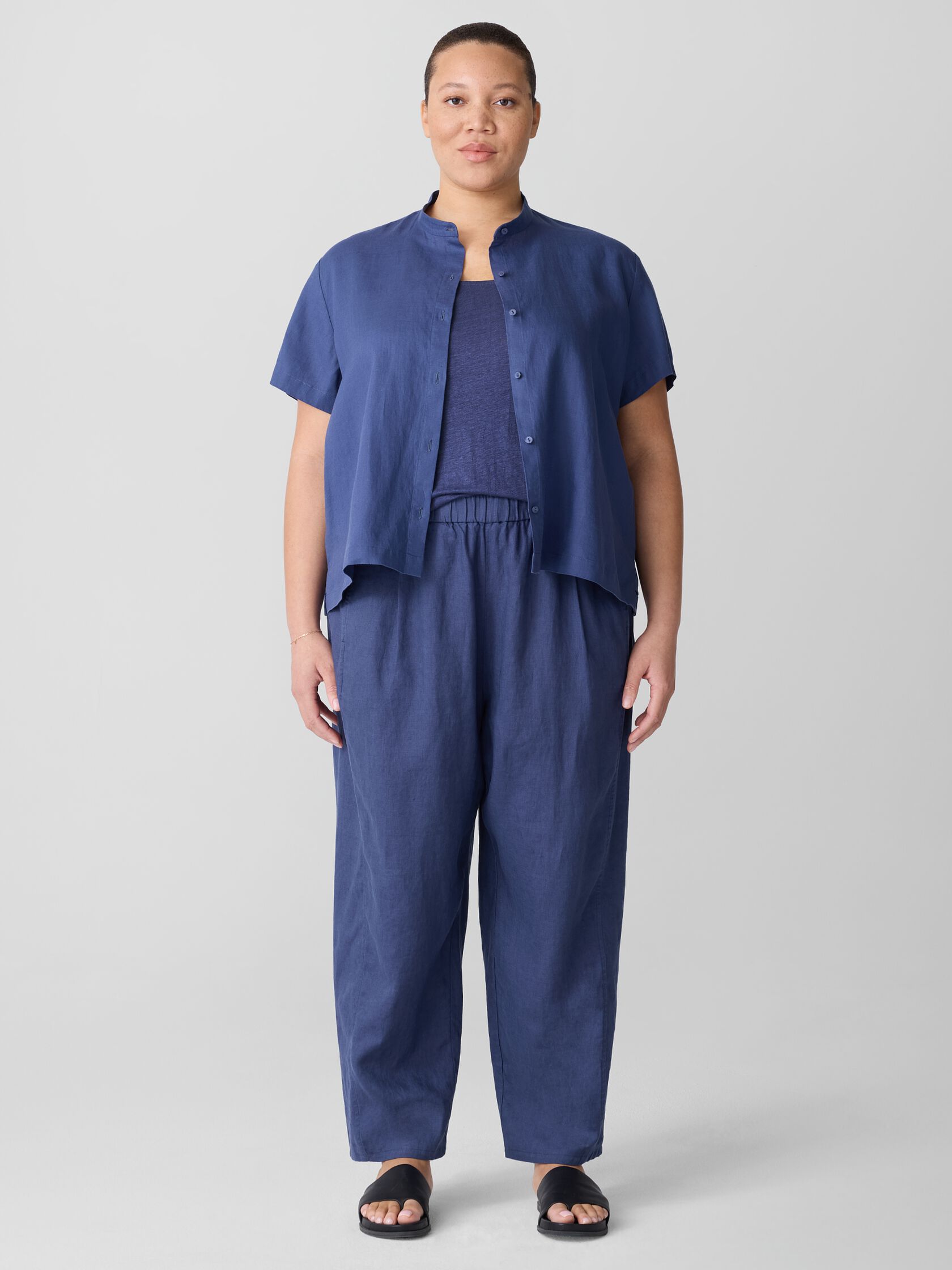 Organic Linen Jersey Scoop Neck Tank