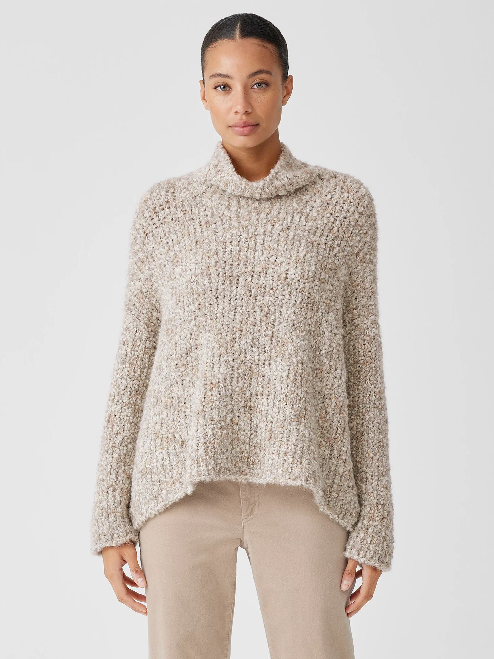 Peruvian Alpaca Loop Turtleneck Top