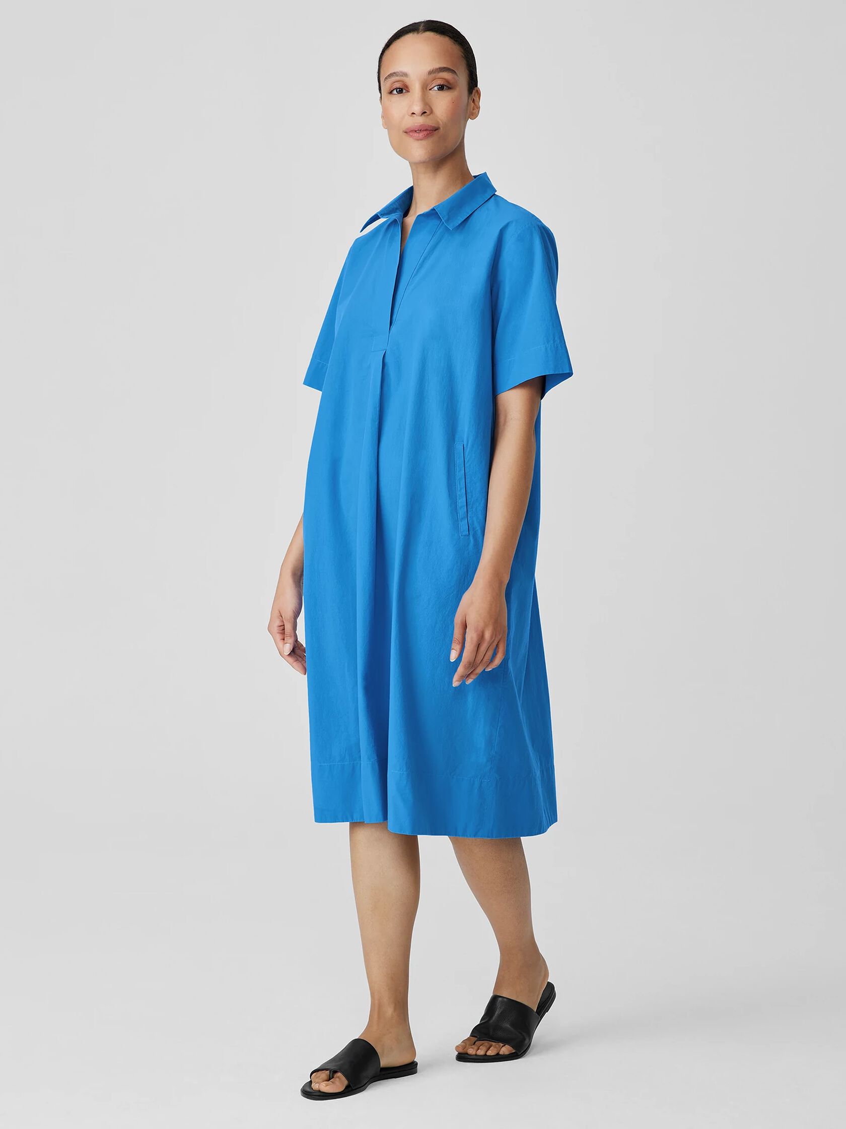 Washed Organic Cotton Poplin Dress