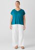 Organic Linen Jersey V-Neck Tee