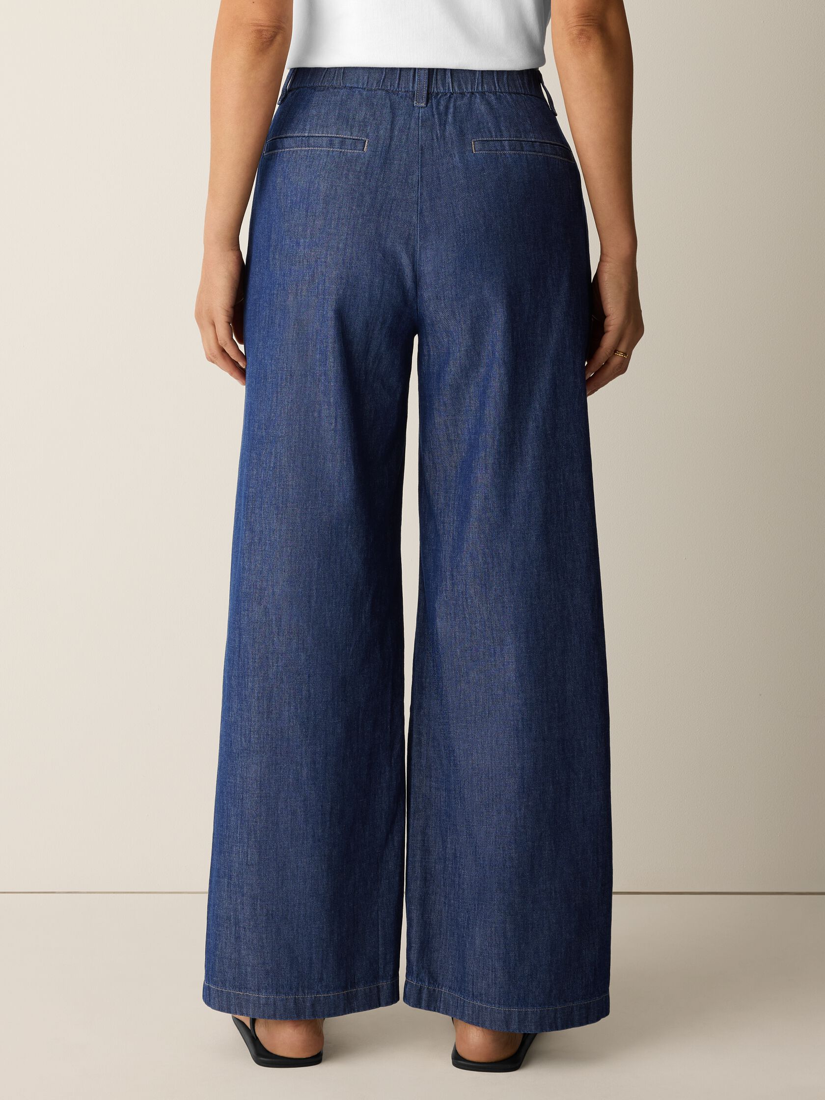 Lightweight Organic Cotton Denim Full-Length Trouser