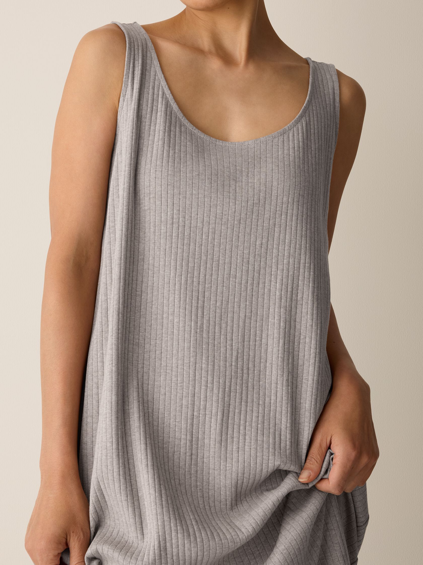 Organic Cotton Rib Tank Sleep Dress