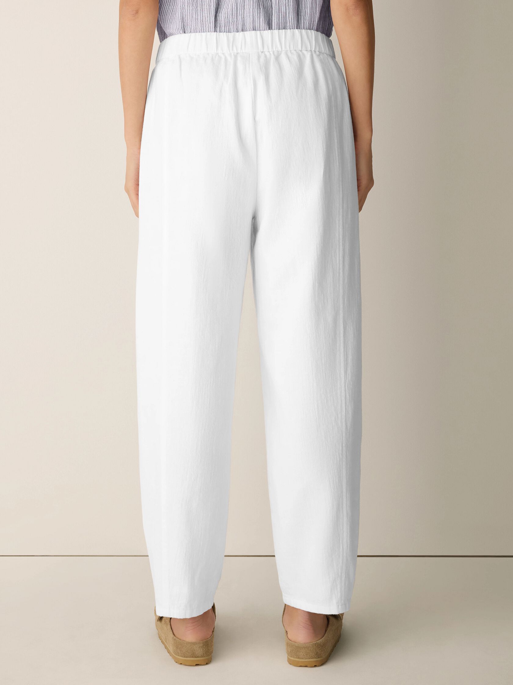 Slubby Organic Cotton Linen Lantern Pant