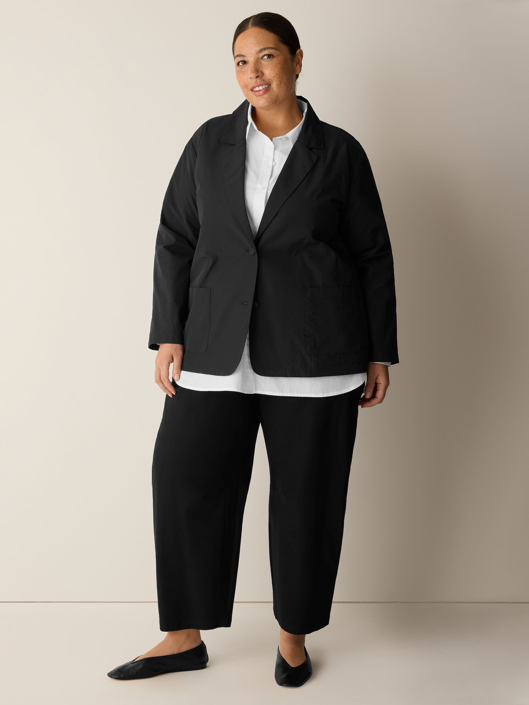 Light Cotton Nylon Blazer