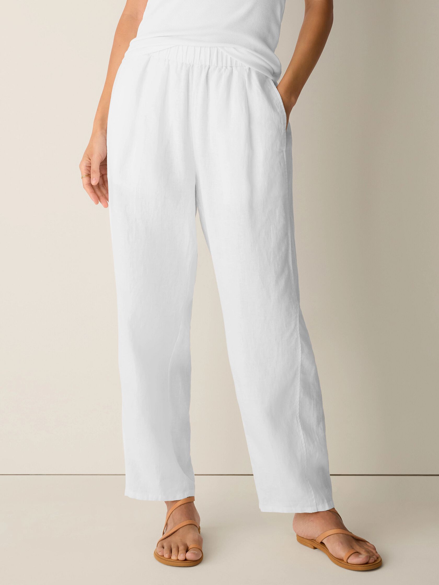 Organic Linen Pleated Lantern Pant