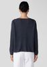 Organic Linen Délavé Bateau Neck Top