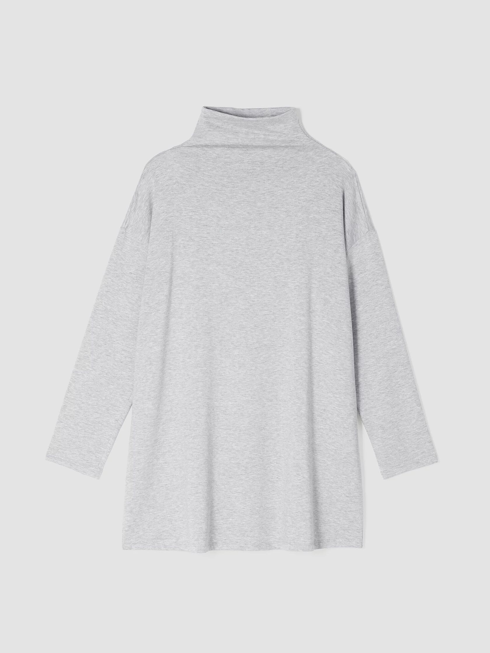 Cozy Brushed Terry Funnel Neck Top