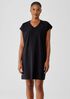 Pima Cotton Stretch Jersey V-Neck Dress