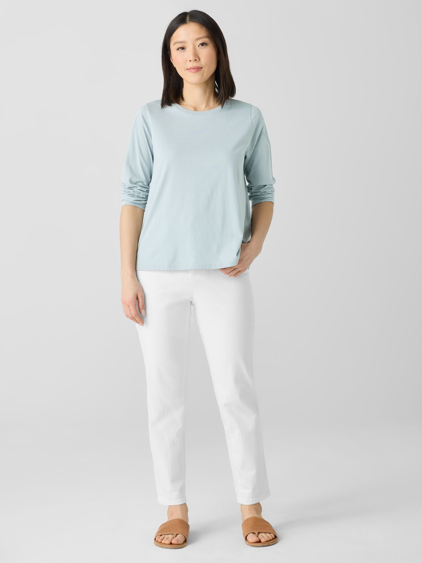 Organic Pima Cotton Jersey Long-Sleeve Tee