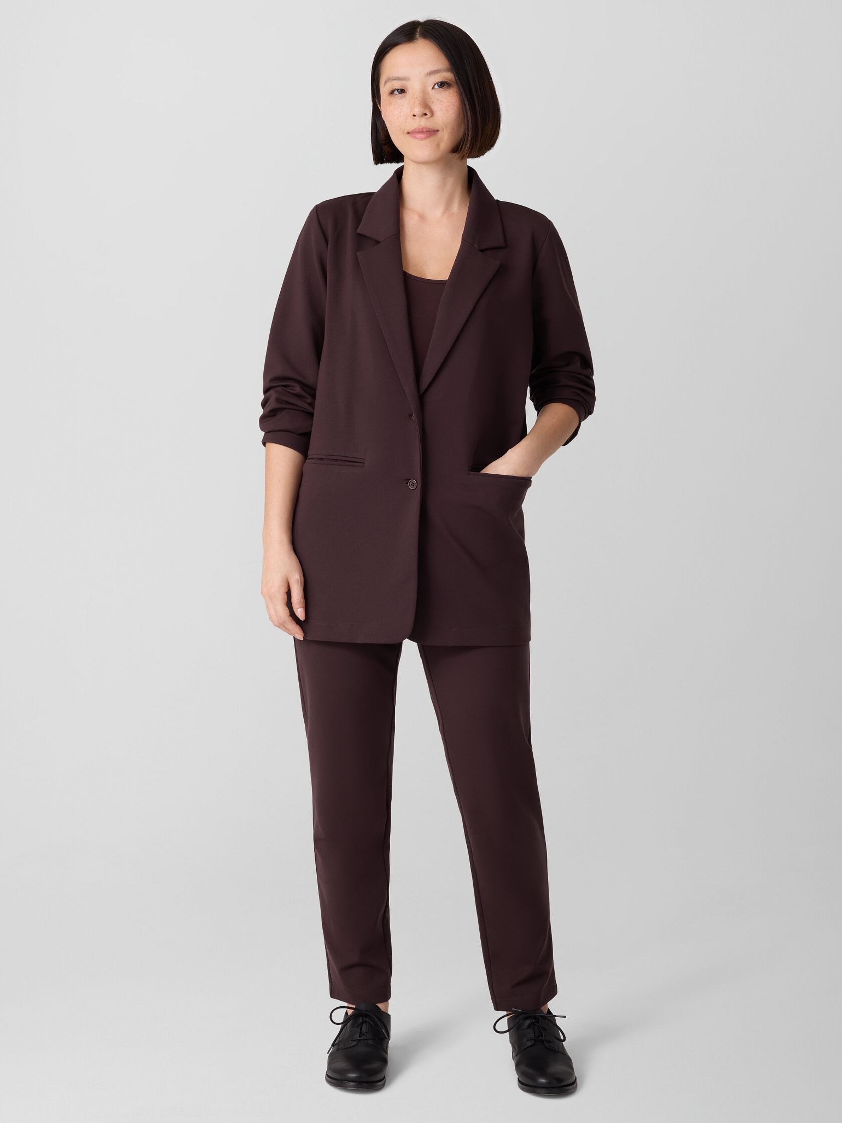 Washable Flex Ponte Long Blazer