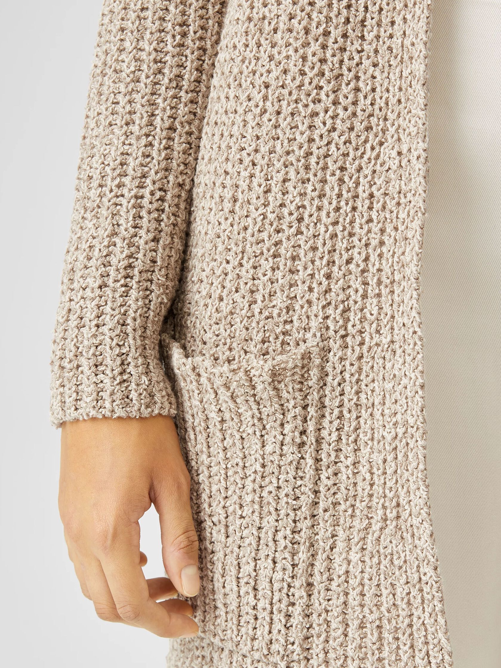 Peruvian Organic Cotton Boucle Cardigan