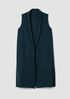 Lightweight Boiled Wool Shawl Collar Vest in Regenerative Wool