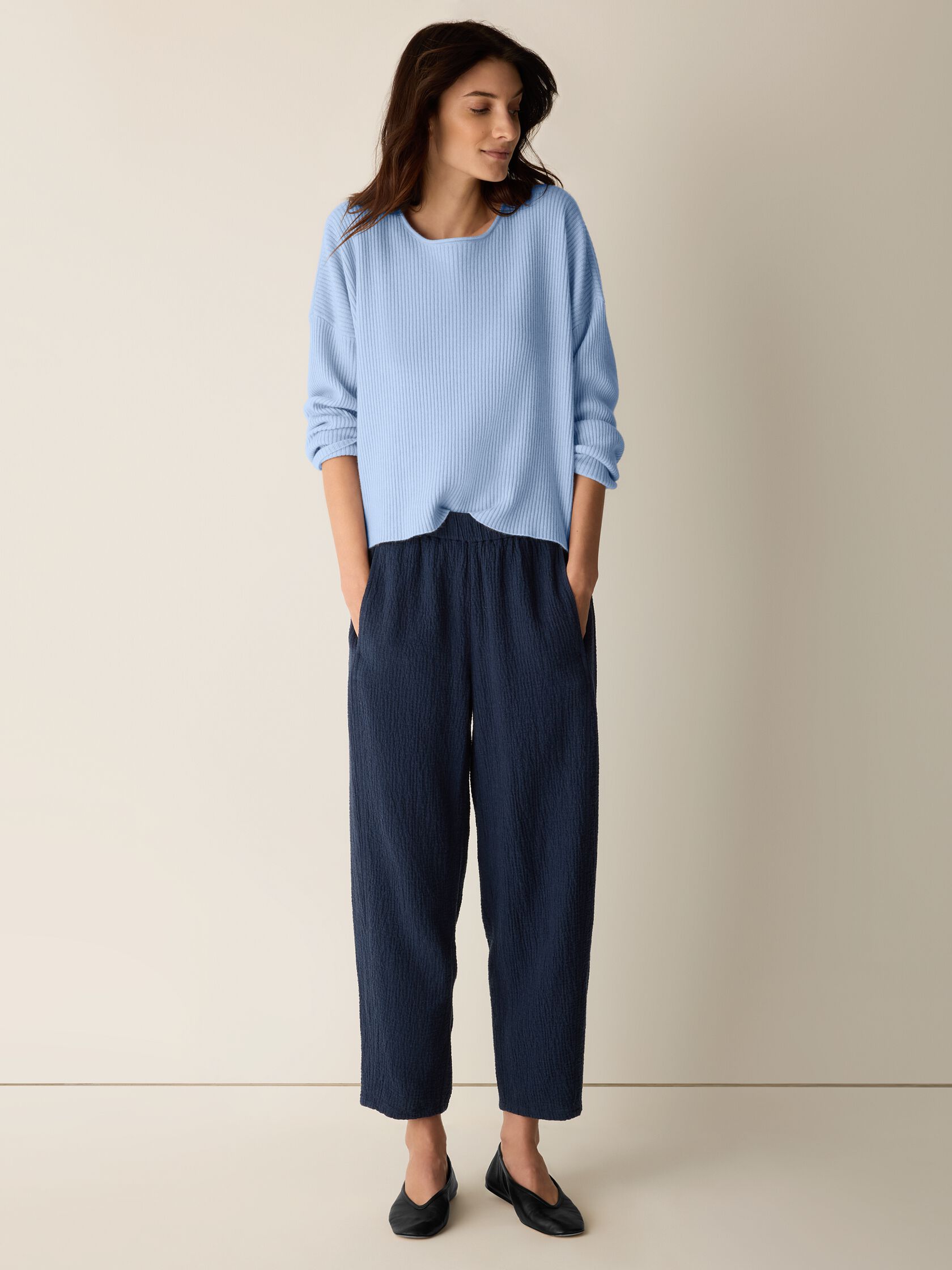 Organic Cotton Doubleweave Lantern Pant