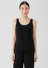 Stretch Silk Jersey Scoop Neck Tank