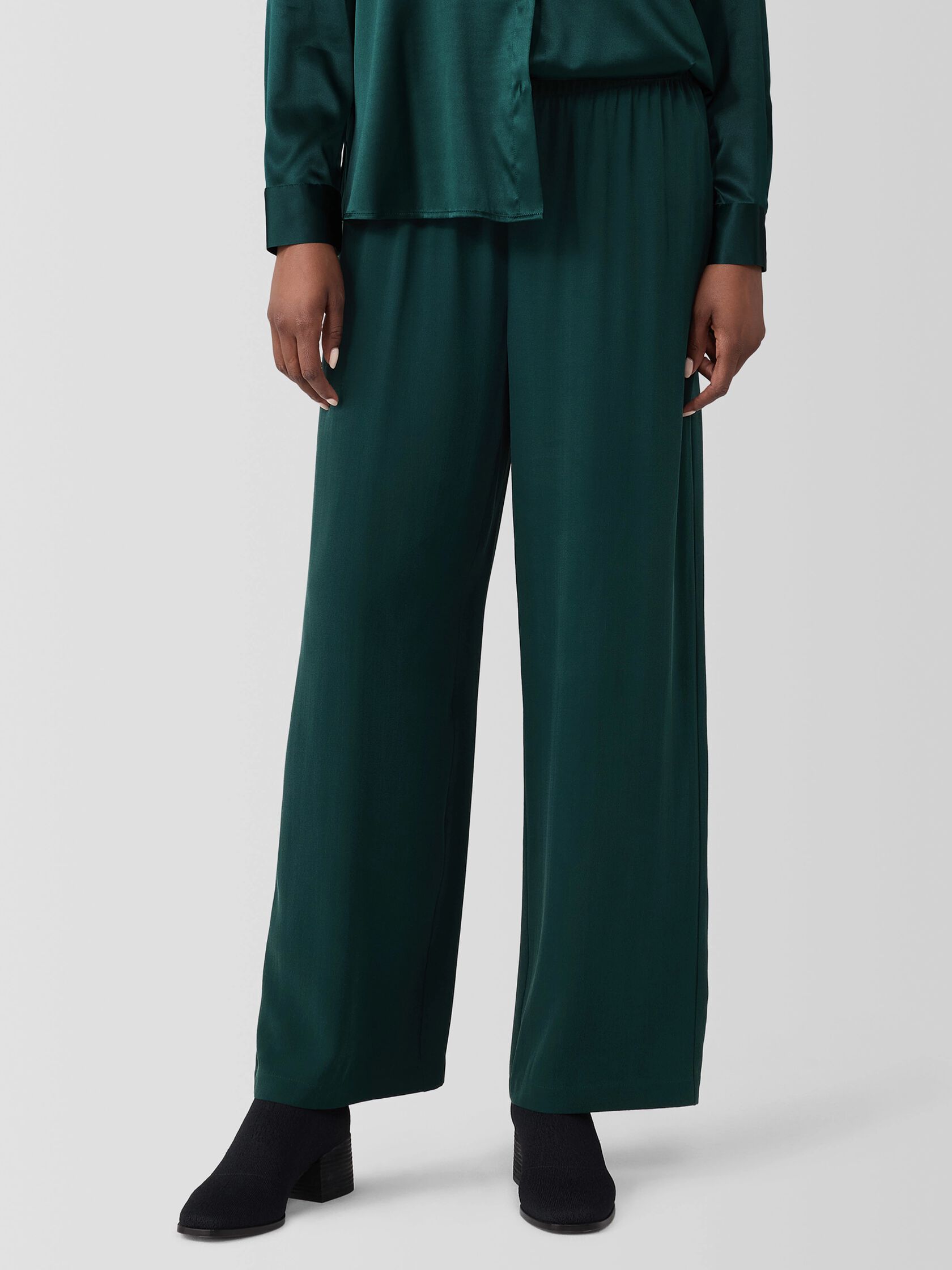 Silk Georgette Crepe Straight Pant