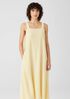 Silk Georgette Crepe Square Neck Dress