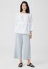 Garment-Dyed Organic Linen Wide-Leg Pant