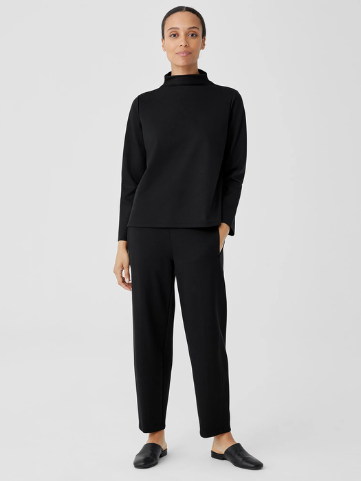 Lightweight Ponte Funnel Neck Top