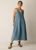 Washed Organic Linen D&eacute;lav&eacute; Lantern Dress