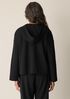 Waffle Cotton Blend Doubleknit Hooded Top