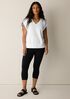 Pima Cotton Stretch Jersey Capri Leggings