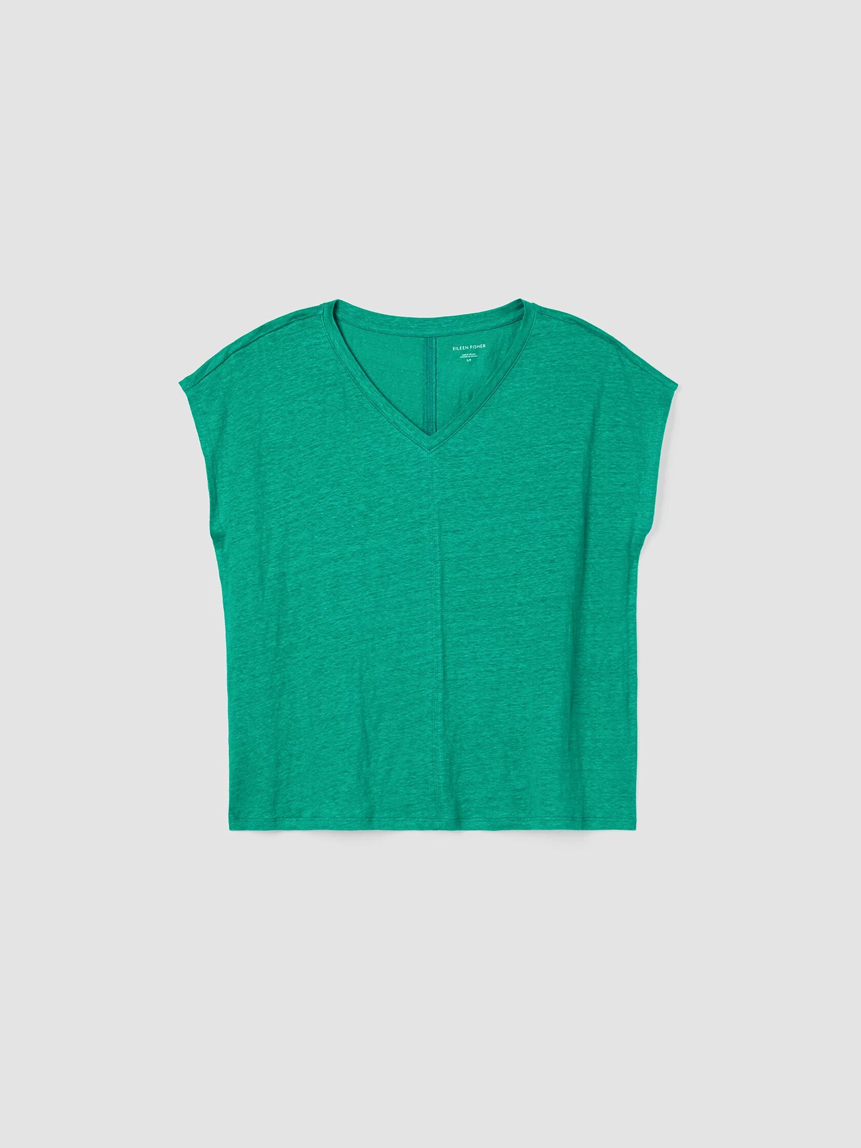 Organic Linen Jersey V-Neck Tee