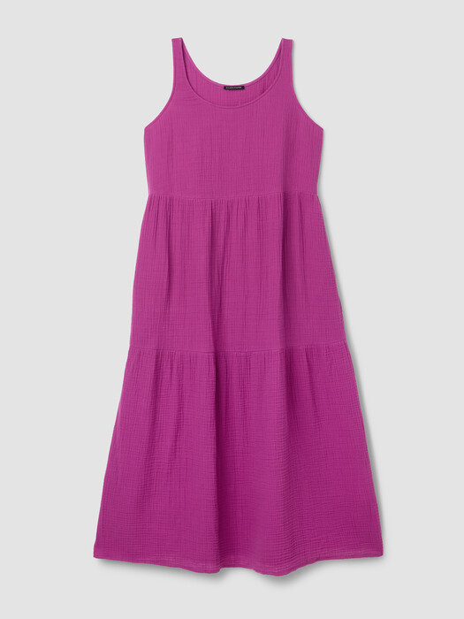 organic cotton gauze tiered maxi dress Quince Affordable Summer Dresses & Try-On Reviews -
