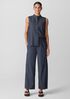 Airy Organic Cotton Twill Wide-Leg Pant