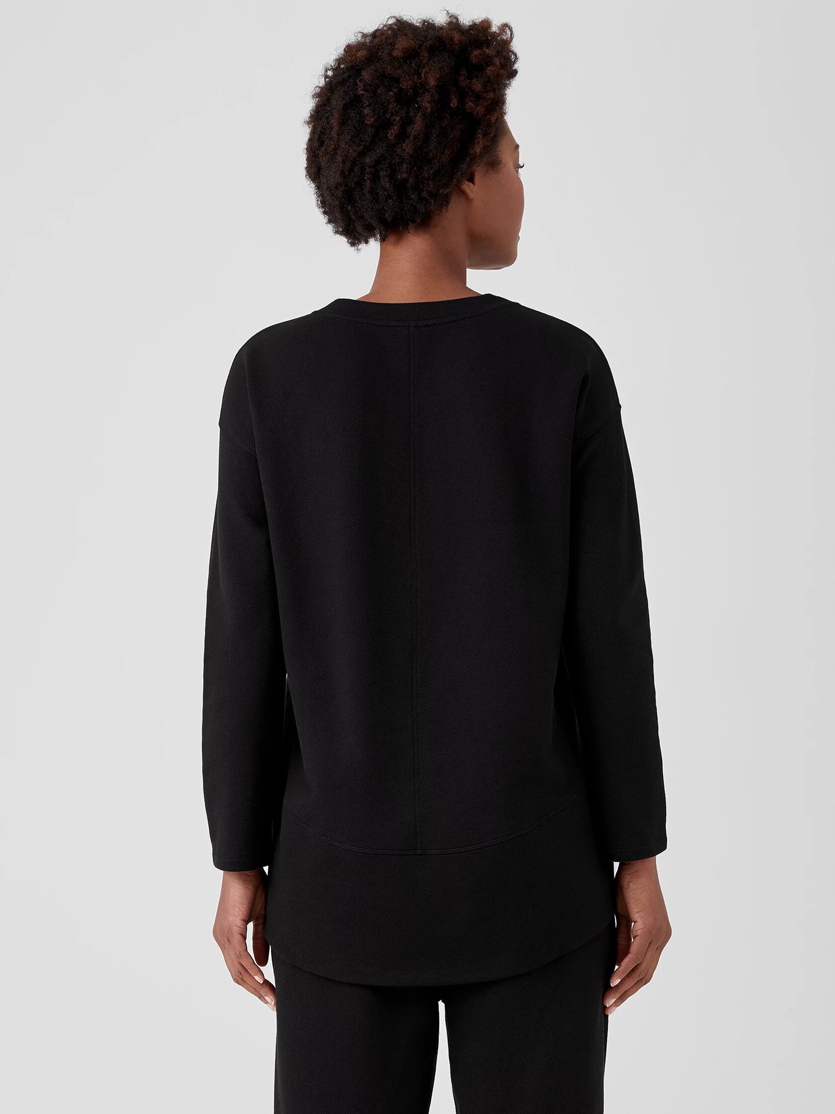 Organic Cotton Knit Twill Top