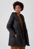 Eggshell Recycled Nylon Hooded Coat