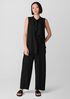 Silk Georgette Crepe Pleated Straight Pant